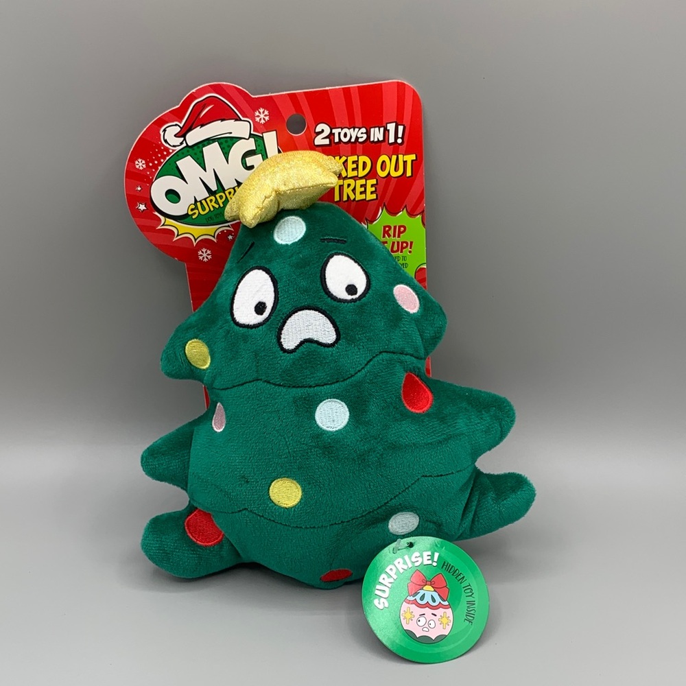 OMG! Christmas Tree Surprise Dog Toy 2 Toys in 1! Tricked out Tree NIP